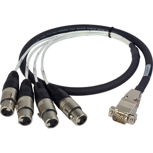 Laird Digital Cinema Premium HD15 to XLR Female Analog Audio I/O Breakout Cable for Ensemble Designs BrightEye 23/25 (3')