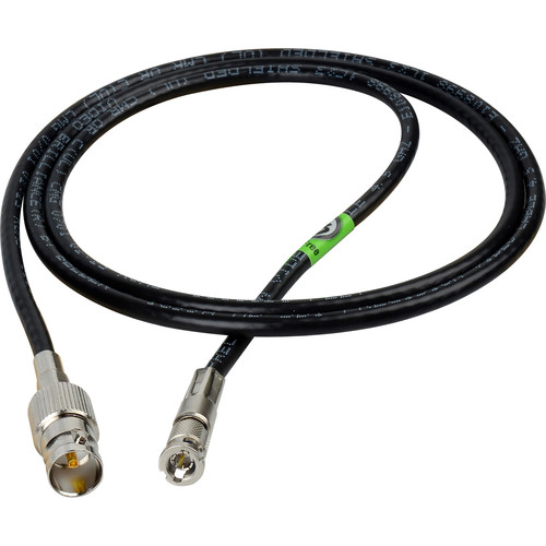 Laird Digital Cinema High-Density HD-BNC Male to Standard BNC Female HD-SDI Cable (1')