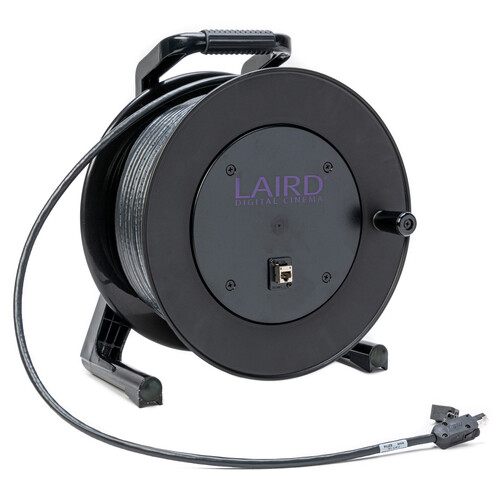 Laird Digital Cinema Belden 10GX Cat 6A Ethernet Cable & Hub Mounted RJ45 Jack with RJ45 ProShell Cap on Reel (125')