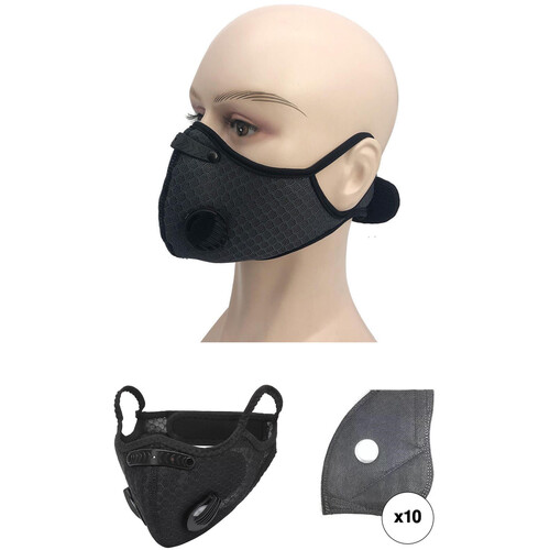 LANDOU Reusable Nylon Sport Face Masks & Carbon Filter Kit