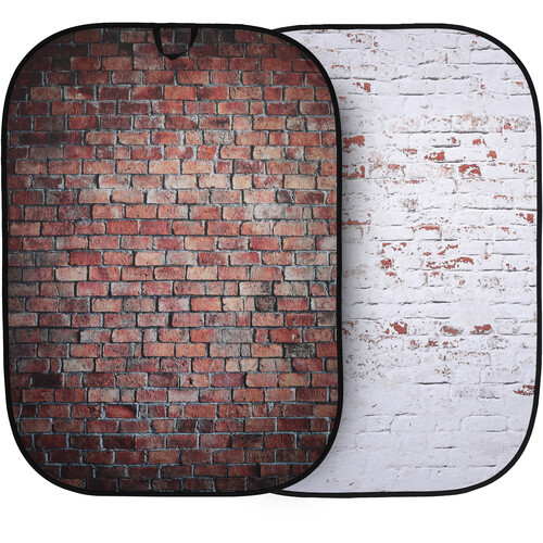 Manfrotto Collapsible Background (Red Brick/Distressed White Brick 5 x 7')