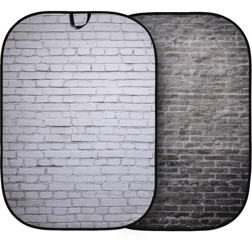 Manfrotto Collapsible Background (Painted White Brick/Gray Brick 5 x 7')