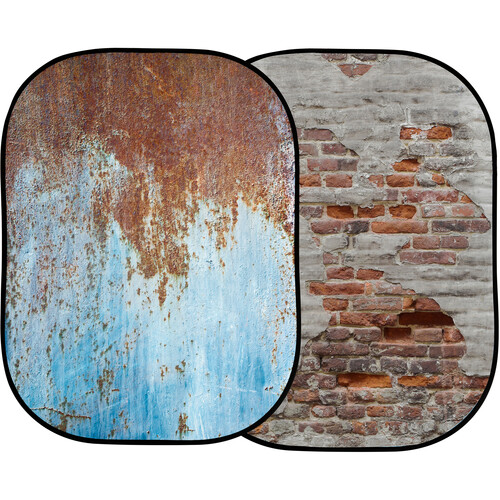 Manfrotto Urban Collapsible Background (Rusty Metal/Plaster Wall 5 x 7')