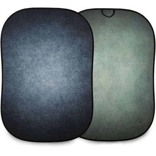 Manfrotto Vintage Collapsible Background (Ink/Sage 5 x 7')
