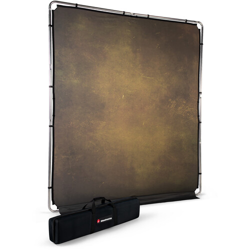 Manfrotto EzyFrame Vintage Background Kit 6.5 x 7.5' (Olive)