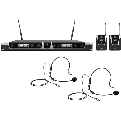 LD Systems U505 BPH 2 Dual Wireless Microphone System with 2 x Bodypacks and 2 x Headsets (514 - 542 MHz)