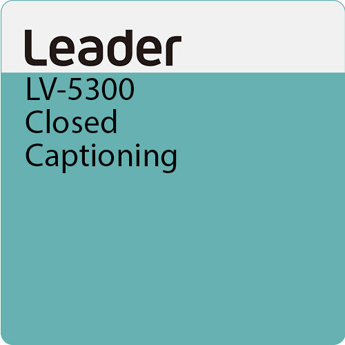 Leader SER21 Closed Caption for LV5300 Series Waveform Monitors