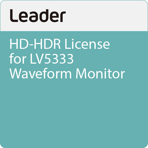 Leader HD-HDR License for LV5333 Waveform Monitor