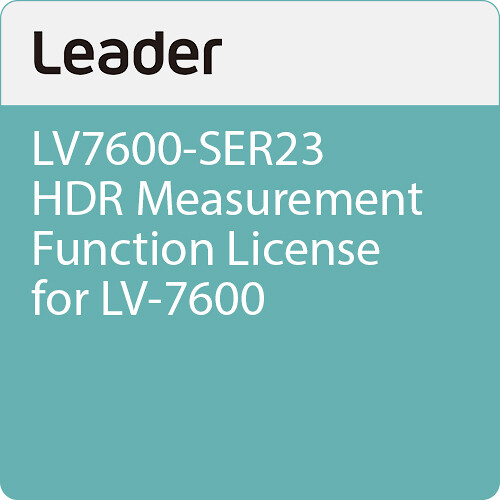Leader LV7600-SER23 HDR Measurement Function License for LV-7600