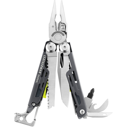 Leatherman Signal Multi-Tool with Black Nylon Sheath&nbsp(Black/Silver Clamshell Packaging)