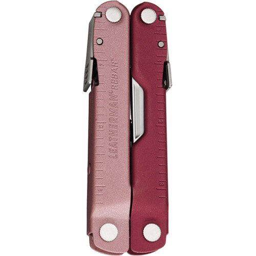 Leatherman Rebar Multi-Tool with Cranberry Nylon Sheath (Cranberry Clamshell Packaging)