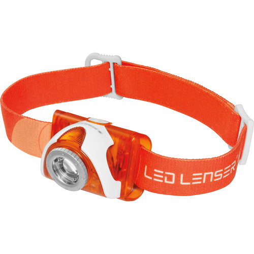 LED Lenser SEO3 3X AAA White/Red LED Headlamp, 100 Lumens, Clamshell, Orange, 880290