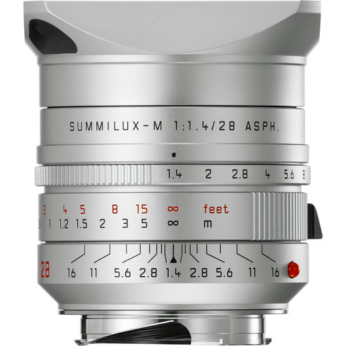 Leica Summilux-M 28mm f/1.4 ASPH. Lens (Silver Anodized) 11911