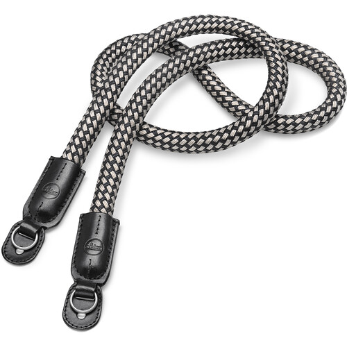 Leica Round Braided Rayon Carrying Strap (Black and White)