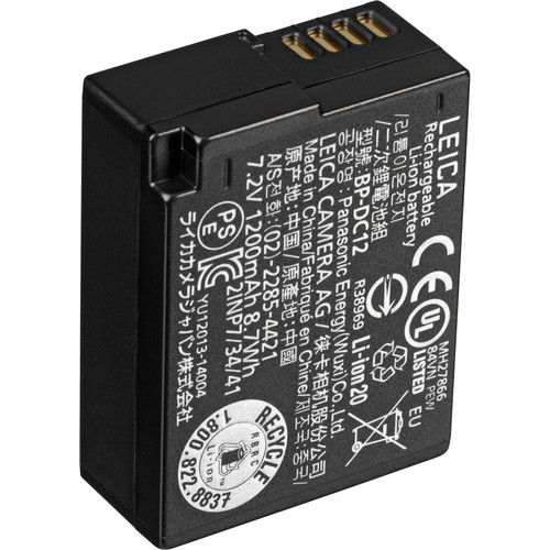 Leica BP-DC 12 Lithium-Ion Battery for Select Leica Digital Cameras (7.2V 1200mAh)