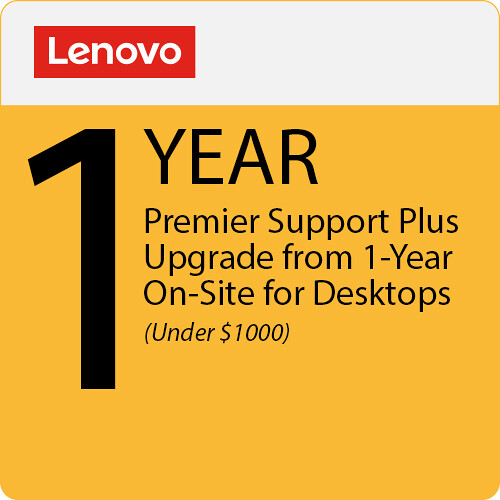 Lenovo 1-Year Premier Support Plus Upgrade from 1-Year On-Site for Desktops (Under $1000)