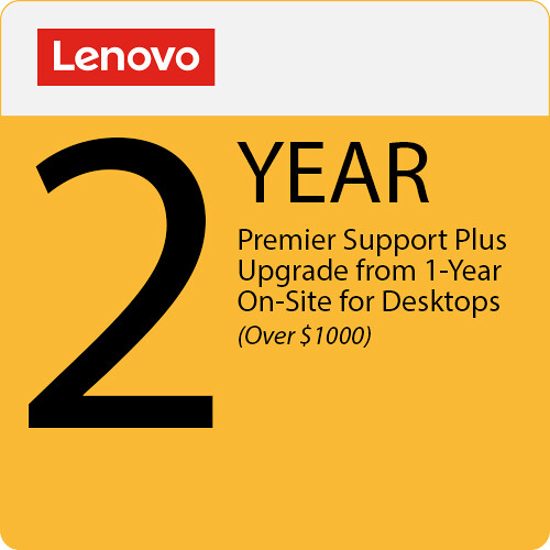 Lenovo 2-Year Premier Support Plus Upgrade from 1-Year On-Site for Desktops (Over $1000)