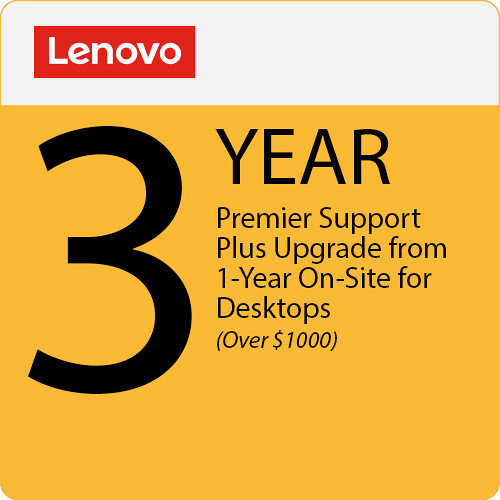 Lenovo 3-Year Premier Support Plus Upgrade from 1-Year On-Site for Desktops (Over $1000)
