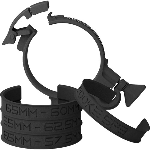Lens Cuff 65mm Lens Cuff LITE with 62.5 60 and 57.5mm Lens Barrel Inserts