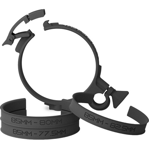 Lens Cuff 85mm Lens Cuff LITE with 82.5 80 and 77.5mm Lens Barrel Inserts