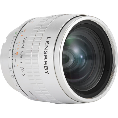 Lensbaby Velvet 28mm f/2.5 Lens for Micro Four Thirds (Silver)