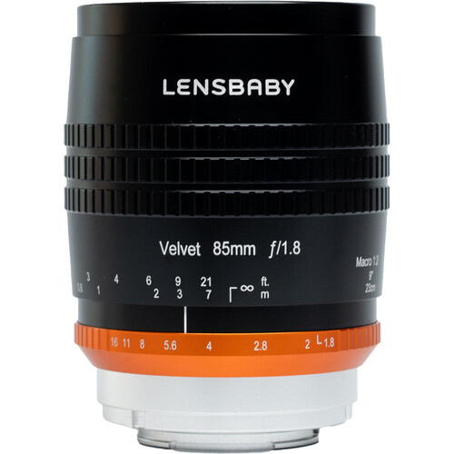 Lensbaby Velvet 85mm f/1.8 Lens with Copper Rings (Canon EF Black)