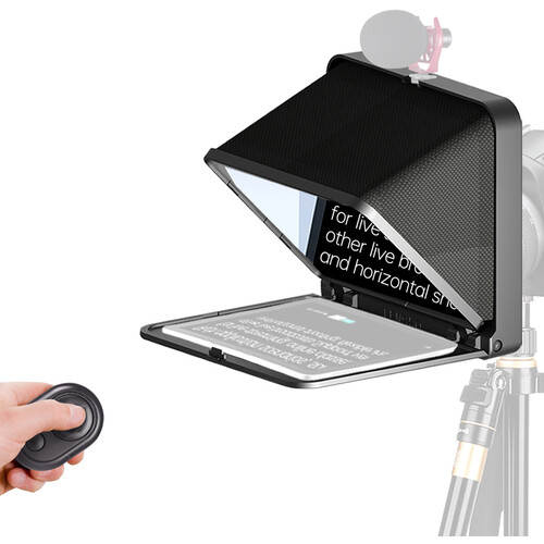 LENSGO TC7 Portable Teleprompter for Smartphones Tablets & Select DSLR/Mirrorless Cameras