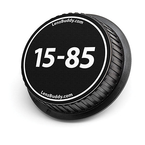 LenzBuddy 15-85mm Rear Lens Cap (Black & White)