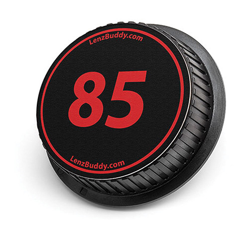 LenzBuddy 85mm Rear Lens Cap (Black & Red)