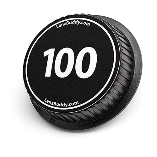 LenzBuddy 100mm Rear Lens Cap (Black & White)