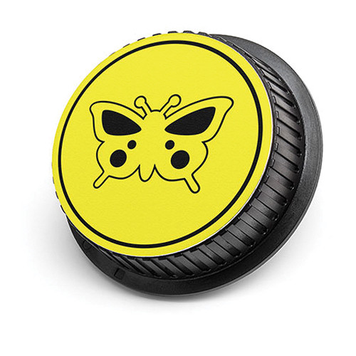 LenzBuddy Butterfly Rear Lens Cap for Canon (Yellow)