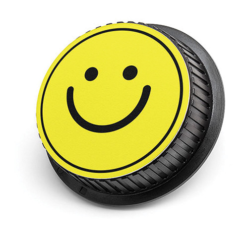 LenzBuddy Happy Face Rear Lens Cap for Canon (Yellow)
