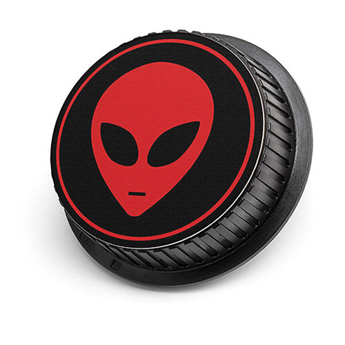 LenzBuddy Alien Rear Lens Cap for Canon Cameras (Black & Red)