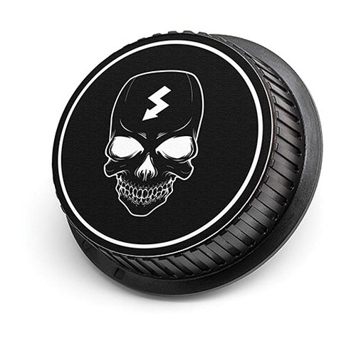 LenzBuddy Skull Rear Lens Cap for Canon Cameras (Black & White)