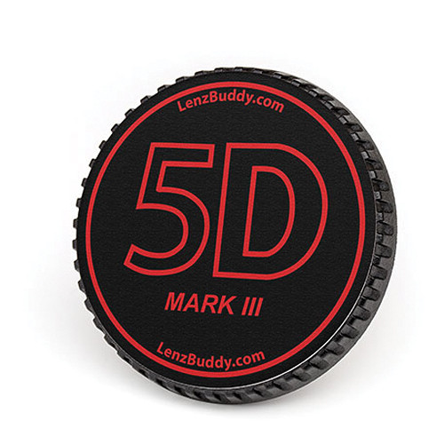 LenzBuddy Body Cap for Canon EF Mount Cameras (5D Mark III Black/Red)