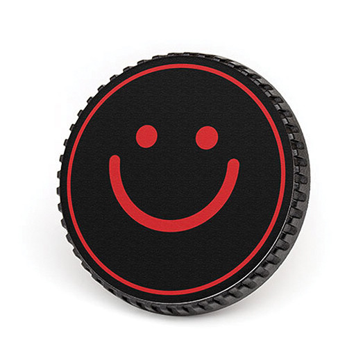LenzBuddy Body Cap for Canon EF Mount Cameras (Happy Face Black/Red)