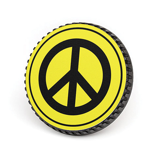 LenzBuddy Body Cap for Canon EF Mount Cameras (Peace Sign Yellow)