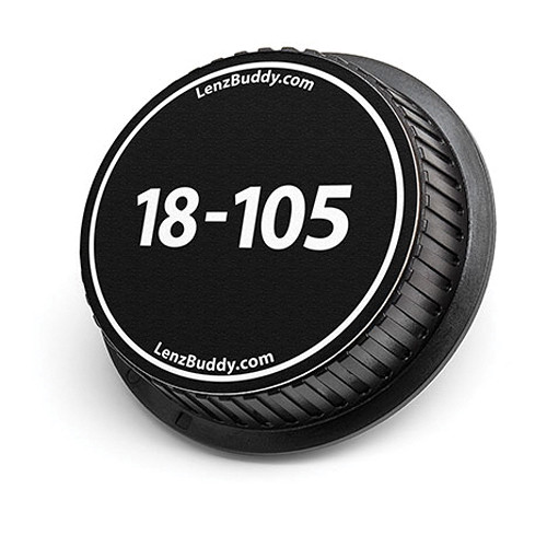 LenzBuddy 18-105mm Rear Lens Cap (Black & White)
