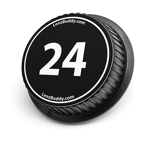 LenzBuddy 24mm Rear Lens Cap (Black & White)