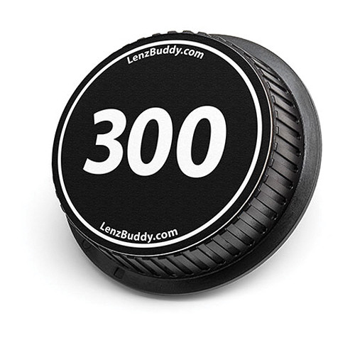 LenzBuddy 300mm Rear Lens Cap (Black & White)