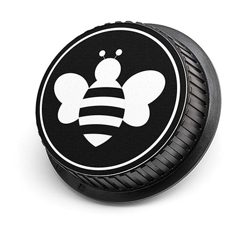 LenzBuddy Bumblebee Rear Lens Cap for Nikon Cameras (Black & White)