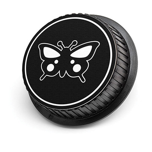 LenzBuddy Butterfly Rear Lens Cap for Nikon Cameras (Black & White)
