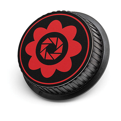 LenzBuddy Flower Rear Lens Cap for Nikon Cameras (Red)