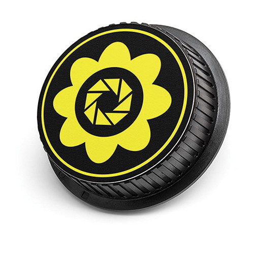 LenzBuddy Flower Rear Lens Cap for Nikon Cameras (Yellow)