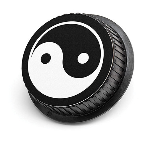 LenzBuddy Yin Yang Rear Lens Cap for Nikon Cameras (Black & White)