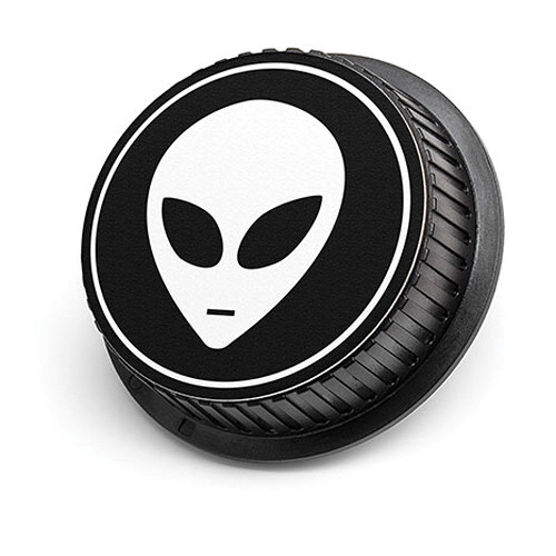 LenzBuddy Alien Rear Lens Cap for Nikon Cameras (Black & White)