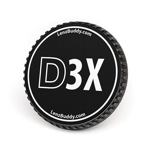 LenzBuddy Body Cap for Nikon F Mount Cameras (D3X Black/White)