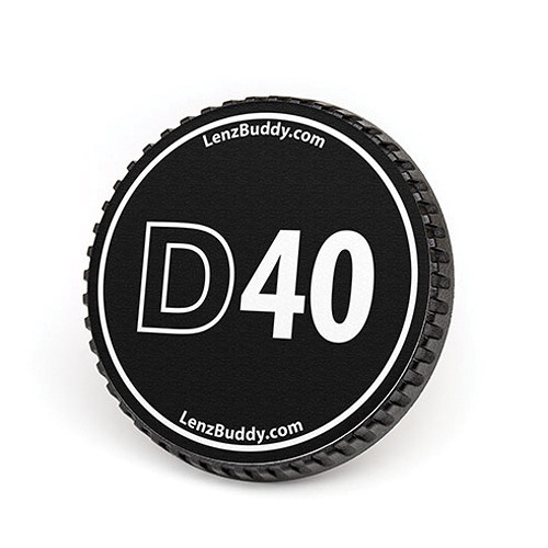 LenzBuddy Body Cap for Nikon F Mount Cameras (D40 Black/White)