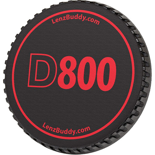 LenzBuddy Body Cap for Nikon D800 (Black/Red)