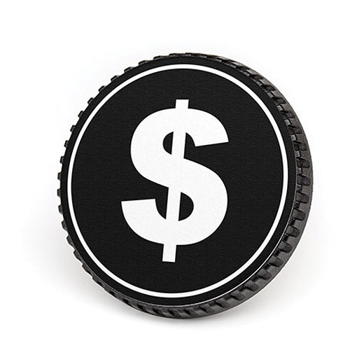 LenzBuddy Body Cap for Nikon F Mount Cameras (Dollar Sign Black/White)
